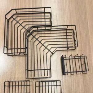 five piece set of storage shelves for the bathroom corner