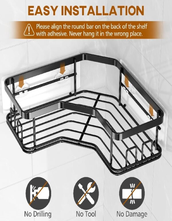 Five-piece set of storage shelves for the bathroom corner - Image 2