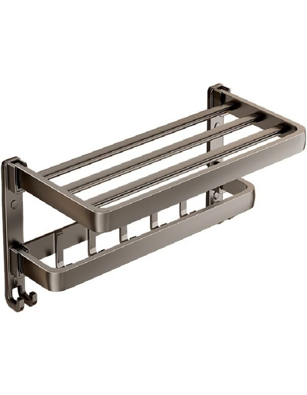 Space aluminum gun grey towel rack set of 5 pieces - Image 7