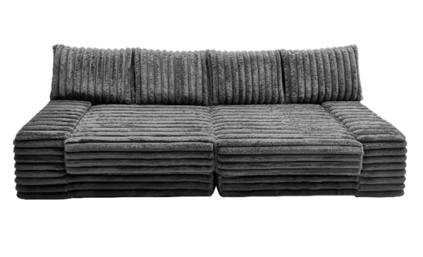 double layer large striped sofa